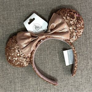 Disney Parks Sequins Rose Gold Minnie Mouse Ears